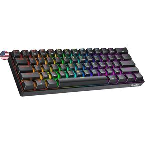 GK61 SE 60% | Mechanical Gaming Keyboard | 61 Keys Multi Color RGB LED Backlit for PC/Mac Gamer | ANSI US American Layout (Black, Mechanical Speed Yellow)