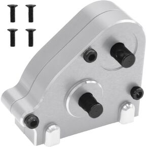 Metal Transfer Case Gearbox Transmission Gearbox Compatible with MN128 MN86 MN86K MN86S MN86KS 4WD G500 1/12 RC Crawler Car Upgrade Part (Silver)