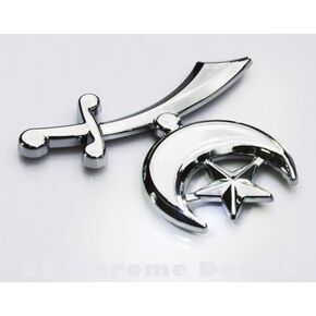 Shriners Logo Car 3D Chrome Emblem Badge Decal 3D Sticker CNPL-SRINE