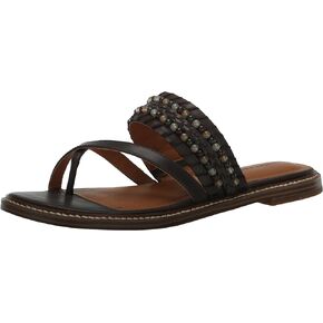 Lucky Brand Women's KAYKEY Flat Sandal, Chocolate, 6.5
