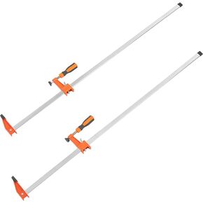 VEVOR Bar Clamps for Woodworking, 2-Pack 36" Clamp/Spreader, Quick-Change F Clamp with 600 lbs Load Limit, 2.5" Throat Depth, Cast Iron and Carbon Steel, Wood Clamps for Woodworking Metal Working
