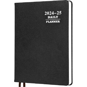 مخطط يومي كبير من KESOTE 2024-2025 صفحة كاملة في اليوم، جدول كل ساعة 8.5 بوصة × 11 بوصة مخطط يومي للمذكرات الأكاديمية 12 شهرًا (يوليو 2024 - يونيو 2025)، غلاف فني أسبوعي، جدول أعمال شهري، أسود in Kuwait