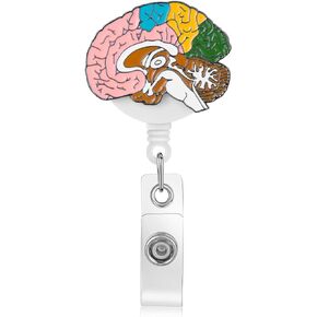 Hanreshe Registered Nurse Badge Reel Retractable Heart Badge Holder Clip for Nurse Student Doctor Medical Name ID Card Holders