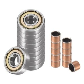 uxcell Self-Lubricating Bearing Sleeve 8mmx10mmx8mm 10pcs, 6000ZZ Ball Bearings 10mmx26mmx8mm 10pcs