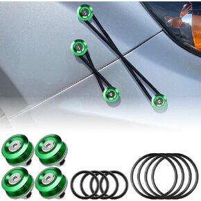 AeroBon JDM Bumper Quick Release Kit with 8 Pieces Replacement O-Ring (4 Regular + 4 Big) (Neo Chrome)