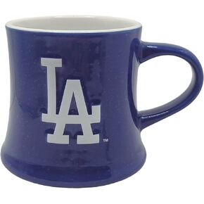 Boelter Brands Large Thick 14oz Speckled Vintage Diner Emblem Mug with Raised Logo and Inner Color (Los Angeles Dodgers)
