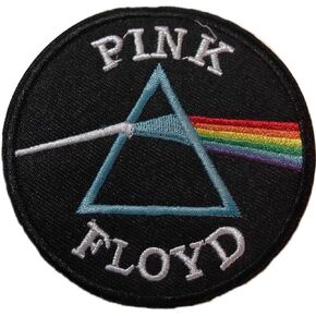 Pink Floyd Dark Side of The Moon 3" Diameter Embroidered Iron on Patch