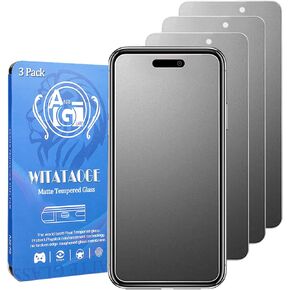 3 Pack Matte Screen Protector for iPhone 14/13 / 13 Pro Matte Tempered Glass Anti-Fingerprints Anti-Glare Anti-Scratch 9H Hardness Film for iPhone 13 Pro/13/14,6.1"
