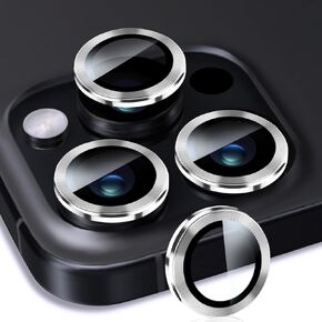 for iPhone 15 Pro Max/iPhone 15 Pro Camera Lens Protector, Tempered Glass Camera Cover Screen Protector Aluminum AlloyRing Protector Decoration Accessories, Red