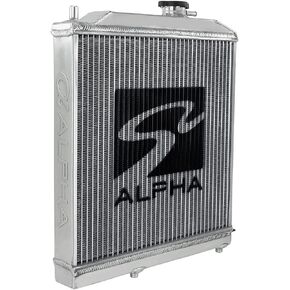 Skunk2 Racing (349-05-1550) Half-Sized Alpha Series Radiator for 1988-1991 Honda Civic CRX, Grey