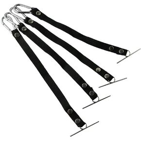 4pcs Black Tape Thong for Tool Belts, Polyester Electrical Tape Chain Strap, Electrical Contractor Tool Belt for Pouch Bag