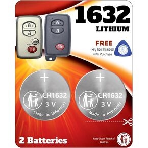 Key Fob Battery for Toyota Lexus Subaru CR1632 (2 Pack) OEM Remote Replacement Camry Highlander BRZ 4Runner Prius C Venza LX GX RX Smart Key (HYQ14ACX) Check Fitment Guide
