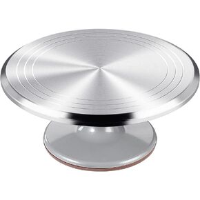 12 Inch Round Aluminum Revolving Cake Decorating Stand,Cake Turntable, Rotating Cake Stand,for Cake,Pastries and Cake Decorations