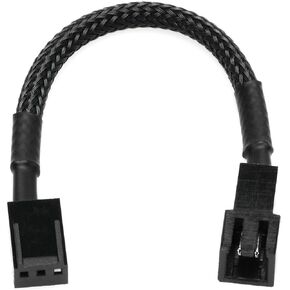 CRJ 2-Pin Male Fan to Standard 3-Pin PC Fan Adapter Cable 2-Pack