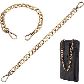 PH PandaHall 2pcs 12 inch Aluminum Chain Strap Antique Bronze Bag Purse Chain, Extender Chain Shoulder Bag Strap Replacement Handles with Metal Clasps for Women Handbag Bag Purse Making