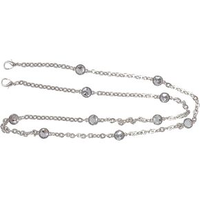 Bag Strap Bag Replacement Strap Purse Strap Rhinestone Chain Replacement Strap Single Shoulder Bag Strap Accessories with Clasp for Purse Bags Women Bag Strap Purse Strap Crystal Bag Chain