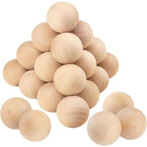 4 Pack 3 Inch Unfinished Wooden Balls, Wooden Round Ball, Natural Round Hardwood Balls, Wood Spheres for Crafts and DIY Projects and Decorations,by GNIEMCKIN