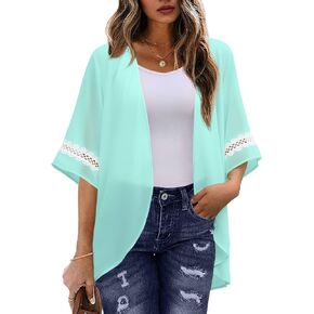 Womens Kimono Beach Cover Up Chiffon Cardigan Tops Loose Capes
