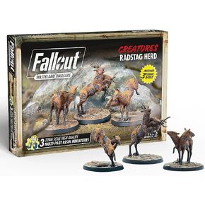 Modiphius Entertainment Fallout: Wasteland Warfare - Creatures: Radstag Herd - English,Grey