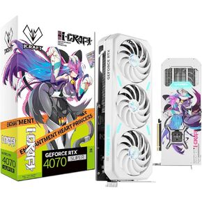 بطاقة رسومات الفيديو maxsun Geforce RTX 4070 Super iCraft Limited Edition OC 12GB GDDR6X وحدة معالجة الرسومات لألعاب الكمبيوتر PC HDMI2.1 DLSS 3.5 PCIE 4.0 X16 RGB in Kuwait