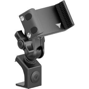 Tackform Phone Mount with Top Dash Clip - Compatible with 2021-2024 Ford Bronco | CNC Billet Aluminum | Zero Slip, Anti-Scratch | Universal Holder Compatible with iPhone, Galaxy, More | Black Knob