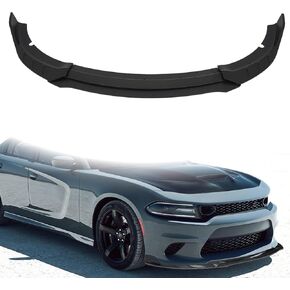 Front Bumper Lip Compatible with 2015-2023 Dodge Charger SRT Rock-R Style ABS Gloss Black Front Splitter Lower Protector Front Air Dam Chin Spoiler Splitter in Kuwait