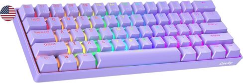 GK61 SE 60% | Mechanical Gaming Keyboard | 61 Keys Multi Color RGB LED Backlit for PC/Mac Gamer | ANSI US American Layout (Black, Mechanical Speed Yellow) in Kuwait