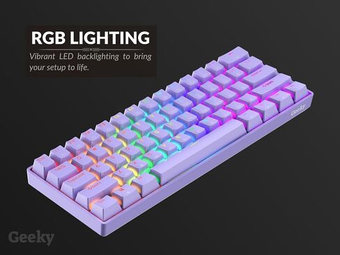 GK61 SE 60% | Mechanical Gaming Keyboard | 61 Keys Multi Color RGB LED Backlit for PC/Mac Gamer | ANSI US American Layout (Black, Mechanical Speed Yellow) in Kuwait