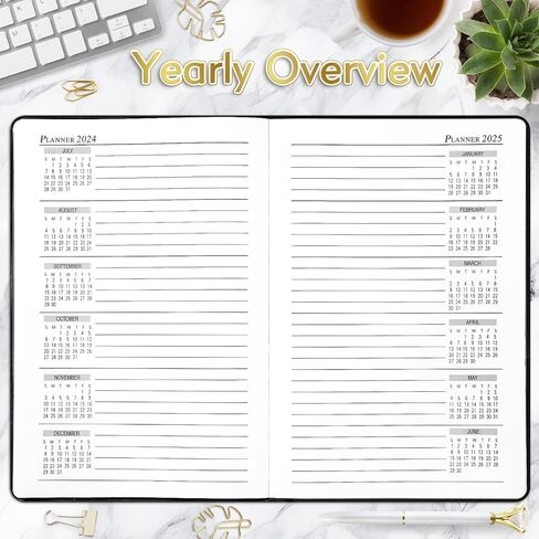 مخطط يومي كبير من KESOTE 2024-2025 صفحة كاملة في اليوم، جدول كل ساعة 8.5 بوصة × 11 بوصة مخطط يومي للمذكرات الأكاديمية 12 شهرًا (يوليو 2024 - يونيو 2025)، غلاف فني أسبوعي، جدول أعمال شهري، أسود in Kuwait