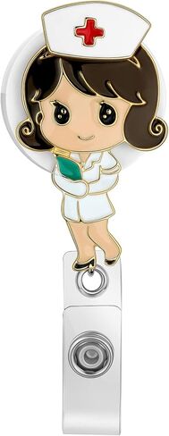 Hanreshe Registered Nurse Badge Reel Retractable Heart Badge Holder Clip for Nurse Student Doctor Medical Name ID Card Holders in Saudi Arabia