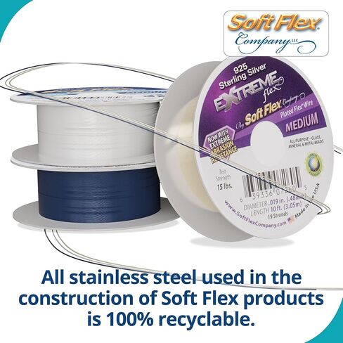 Soft Flex 49 Strand Trios Bead Stringing Wire - Medium 0.19 Diameter - Assorted Nylon Wire in Saudi Arabia