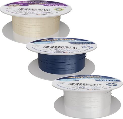 Soft Flex 49 Strand Trios Bead Stringing Wire - Medium 0.19 Diameter - Assorted Nylon Wire in Saudi Arabia
