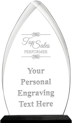 Top Sales Performer Acrylic Award, 6.75" H Personalized Sales Trophy with Custom Engraving Prime in Kuwait
