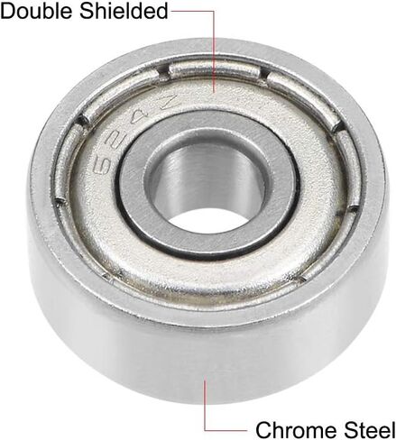 uxcell 629ZZ Deep Groove Ball Bearing Double Shield 629-2Z 80029, 9mm x 26mm x 8mm Chrome Steel Bearings (Pack of 10) in Saudi Arabia