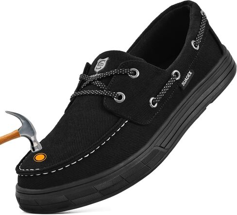 SUADEX Slip On Steel Toe Shoes for Men Women, Slip-on Work Safety Sneakers, Lightweight Comfortable Composite Toe Loafers, Indestructible Construction Shoes in Saudi Arabia