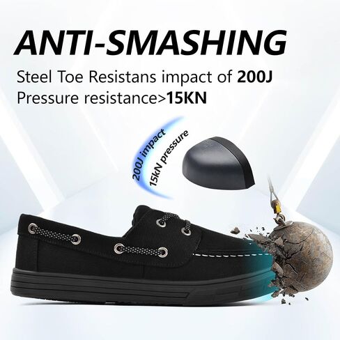 SUADEX Slip On Steel Toe Shoes for Men Women, Slip-on Work Safety Sneakers, Lightweight Comfortable Composite Toe Loafers, Indestructible Construction Shoes in Saudi Arabia