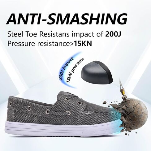 SUADEX Slip On Steel Toe Shoes for Men Women, Slip-on Work Safety Sneakers, Lightweight Comfortable Composite Toe Loafers, Indestructible Construction Shoes in Saudi Arabia