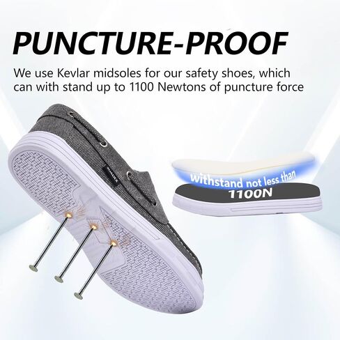 SUADEX Slip On Steel Toe Shoes for Men Women, Slip-on Work Safety Sneakers, Lightweight Comfortable Composite Toe Loafers, Indestructible Construction Shoes in Saudi Arabia