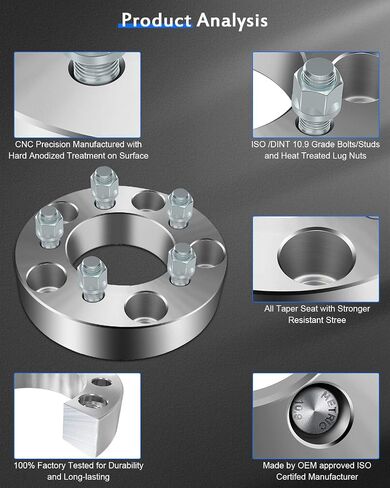 ECCPP 4PCS 1.5" inch Wheel Adapters 5 Lug 5x135 to 5x4.5 87.1mm fits for Ford Expedition for Ford F150 for Blackwood with 12x1.5 Studs in Saudi Arabia