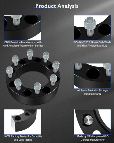 ECCPP 4PCS 50mm 2 inch Wheel Spacers 8x170 8 Lug 8x170mm to 8x170mm Billet for 2000-2005 for F-350 Super Duty F-250 Super Duty for Excursion Truck with 14x2 Studs in Saudi Arabia