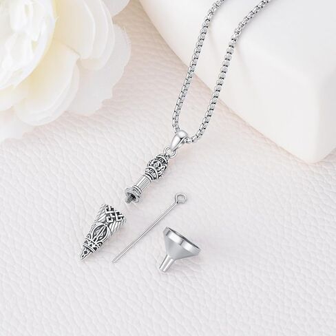 رأس السهم جرة قلادة للرماد 925 الفضة الاسترليني سلتيك رأس السهم الحرق قلادة قلادة رأس السهم التذكاري تذكار مجوهرات هدايا للرجال الأب in Kuwait