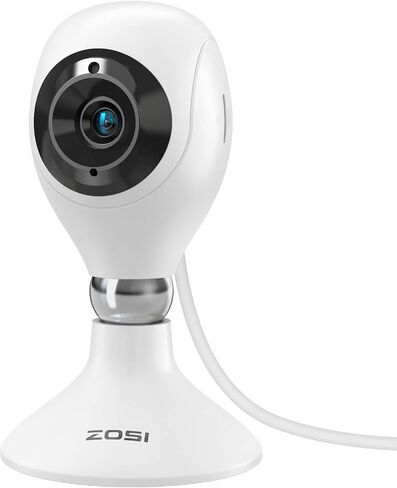 ZOSI 2K WiFi Indoor Security Camera,C611 Plug-in Baby Monitor/Nanny/Pet Cam with Phone app,Night Vision,2 Way Audio,Motion Detection,Cloud & SD Card Storage,Works with Alexa,24/7 Home Surveillance in Saudi Arabia