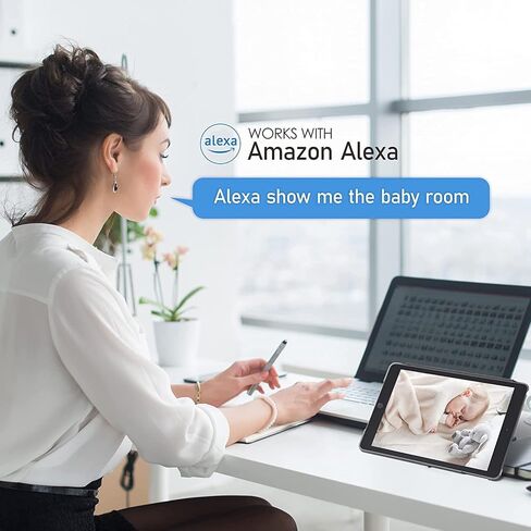 كاميرات LaView 5MP 3K لأمن المنزل في الأماكن المغلقة، كاميرا أمان منزلية للطفل/كبار السن/الحيوانات الأليفة/المربية، كاميرا أطفال بمستشعر ضوء النجوم للرؤية الليلية الملونة، خدمة سحابية أمريكية، متوافقة مع Alexa in Kuwait