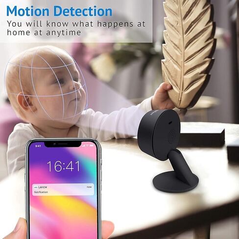 كاميرات LaView 5MP 3K لأمن المنزل في الأماكن المغلقة، كاميرا أمان منزلية للطفل/كبار السن/الحيوانات الأليفة/المربية، كاميرا أطفال بمستشعر ضوء النجوم للرؤية الليلية الملونة، خدمة سحابية أمريكية، متوافقة مع Alexa in Kuwait