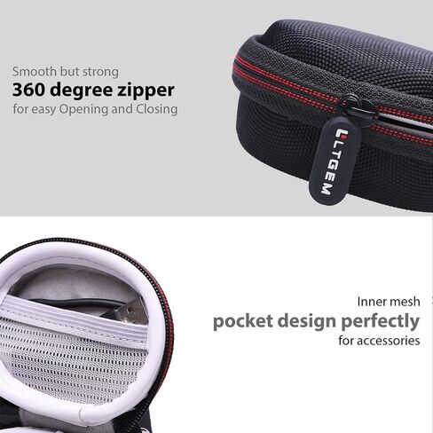 LTGEM Hard Case Cover for Beats Studio Buds/Buds+ & Sony WF-1000XM4/1000XM5 Earbud Headphones - Travel Protective Carrying Storage Case Bag(Black+Grey) in Saudi Arabia