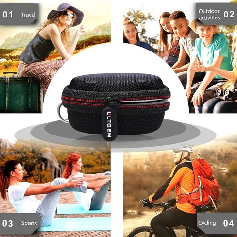 LTGEM Hard Case Cover for Beats Studio Buds/Buds+ & Sony WF-1000XM4/1000XM5 Earbud Headphones - Travel Protective Carrying Storage Case Bag(Black+Grey) in Saudi Arabia