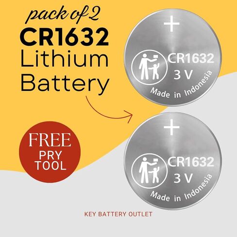 Key Fob Battery for Toyota Lexus Subaru CR1632 (2 Pack) OEM Remote Replacement Camry Highlander BRZ 4Runner Prius C Venza LX GX RX Smart Key (HYQ14ACX) Check Fitment Guide in Saudi Arabia