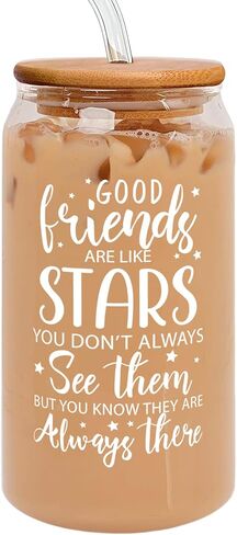 Gifts for Friends Female - Friendship Gifts for Women Friends, Bestie Gifts for Women - Best Friend Birthday Gifts for Women Friendship - Mothers Day Gifts for Friend Female - 16 Oz Can Glass in Kuwait