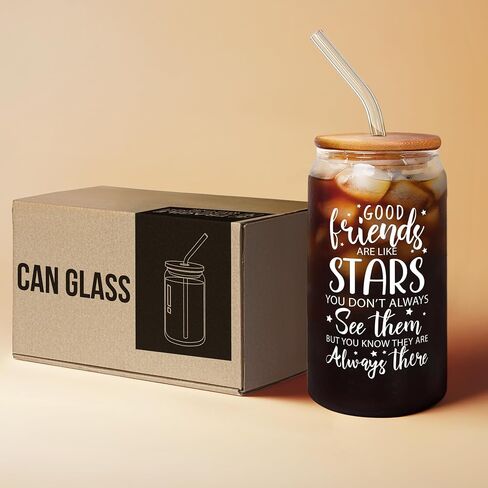Gifts for Friends Female - Friendship Gifts for Women Friends, Bestie Gifts for Women - Best Friend Birthday Gifts for Women Friendship - Mothers Day Gifts for Friend Female - 16 Oz Can Glass in Kuwait