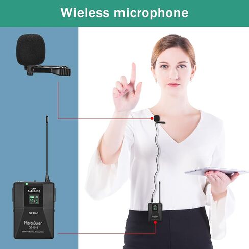 Wireless Microphone System, 4-Channel UHF Professional Mic, Automatically Pair Metal Cordless Mic with 4 Metal Handheld Microphones, 400ft Range, for Singing, Karaoke, Party in Saudi Arabia